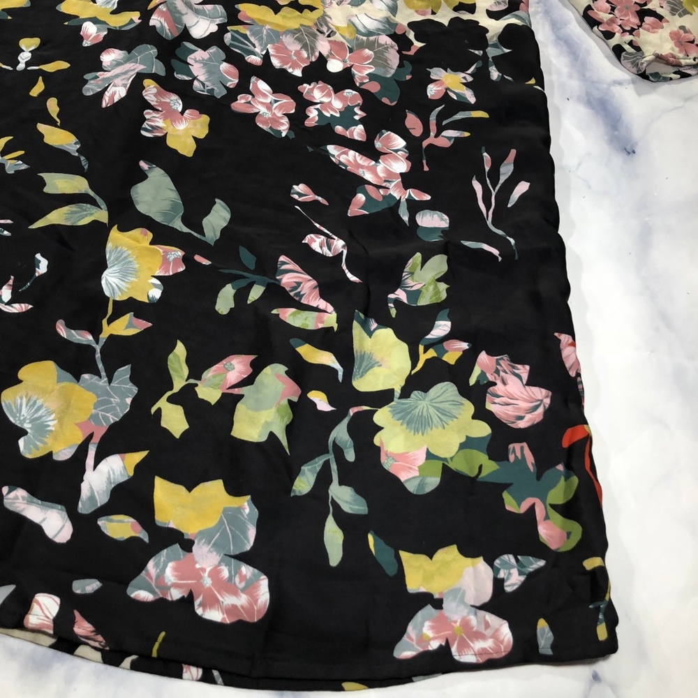 MNG Collection Black & Cream Floral Shift Dress - Picture 7 of 8